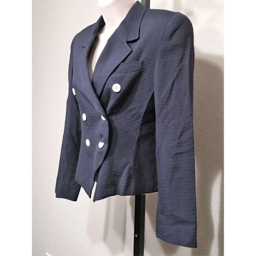 Christian Dior Authentic Size 6 Petite Vintage Navy Jacket